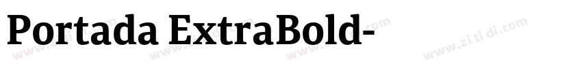 Portada ExtraBold字体转换